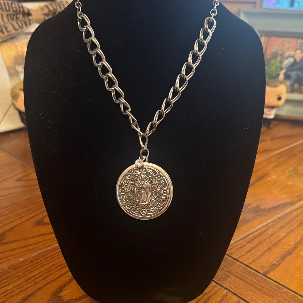 Our Lady of Guadalupe Fashion You & I Silver Chain Necklace - Picture 2 of 6